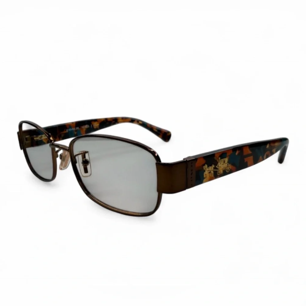 COACH EYEGLASSES HC5075/9244 (DARK BROWN/TEAL CONFETTI) 53•17•135 COACH GLASSES